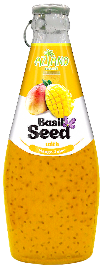 Нектар Aziano Манго с семенами базилика 30% Mango Juice withe Basil seed Drink 290 мл