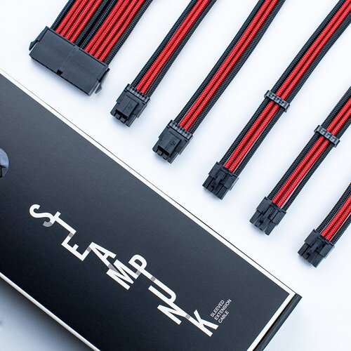 Комплект кабелей-удлинителей 1STPlayer Black-Red (24pin, 8pin CPU 2pcs, 8pin GPU 3pcs)