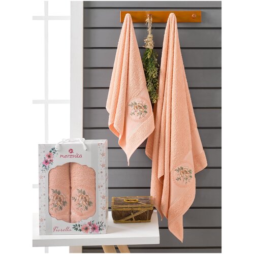фото Oran merzuka полотенце florella цвет: оранжевый (50х90 см,70х140 см) br41018