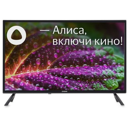 Телевизор Digma DM-LED32SBB31, 32,1366x768, DVB-C/T2/S/S2, HDMI 3, USB 2, SmartTV, черный телевизор led digma dm led50ubb35 4k smart