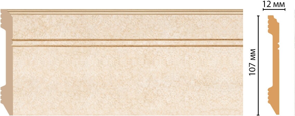 Плинтус Напольный Decomaster D105-18DДМ В107хШ12х2400 мм / Декомастер.