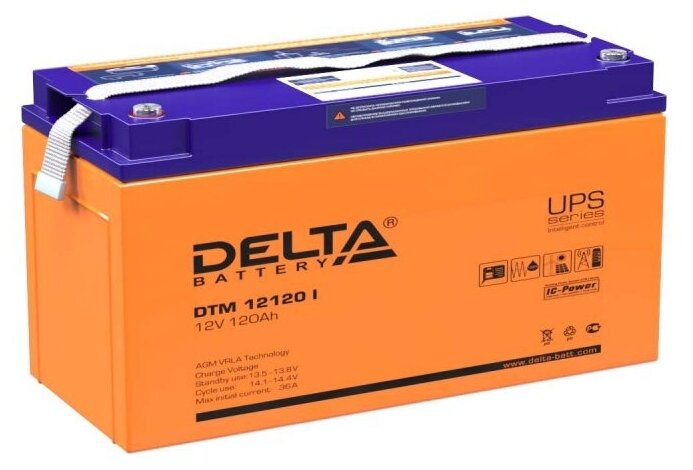 Аккумуляторная батарея DELTA Battery DTM 12120 I 12В 120 А·ч