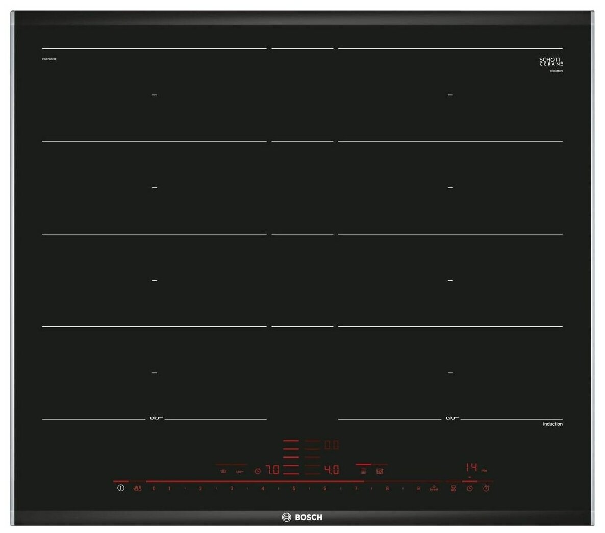 Индукционная варочная панель Bosch PXY675DC1E, черный