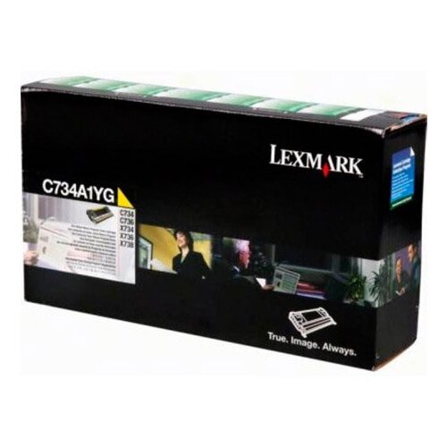 Картридж Lexmark C734A1YG, 6000 стр, желтый t654x11e black lexmark лазерный картридж 36 000 стр черный