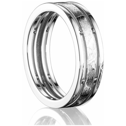 Кольцо обручальное OBRUCHALKI.COM, серебро, 925 проба, родирование, размер 22