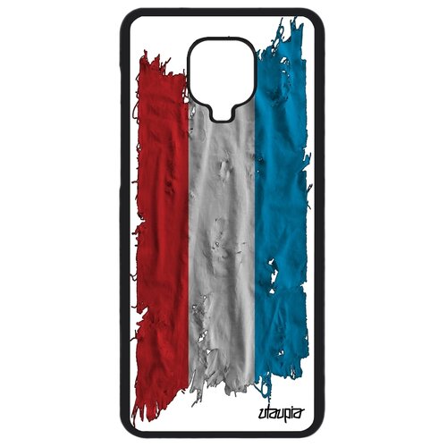 фото Чехол на мобильный redmi note 9s, "флаг люксембурга на ткани" государственный страна utaupia