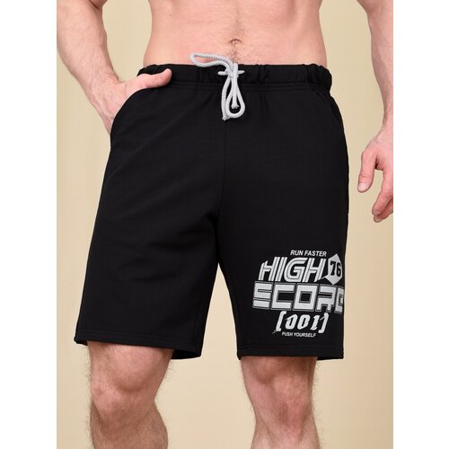 фото Шорты lidэко шорты мужские с печатью, размер 100, черный