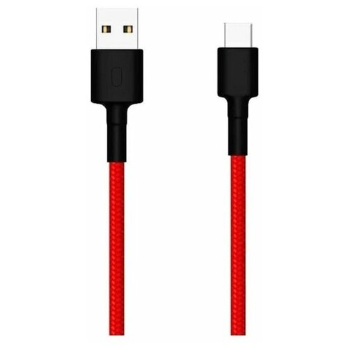 Кабель, провод Xiaomi Mi Braided (SJV4110GL), Type-C - USB, 1 м, нейлоновая оплетка, красный кабель xiaomi mi type c braided cable red sjv4110gl