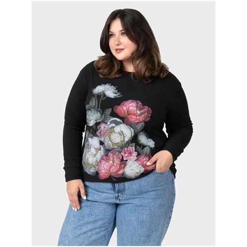 Свитшот флисовый MF Пионы PLUS Size 7XL