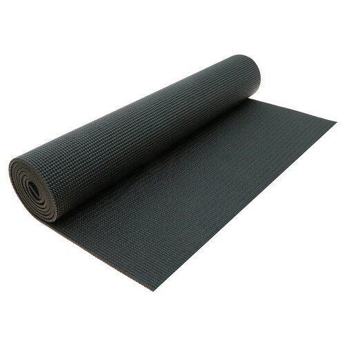 фото Коврик sangh yoga mat, 173х61х0.5 см черный однотонный