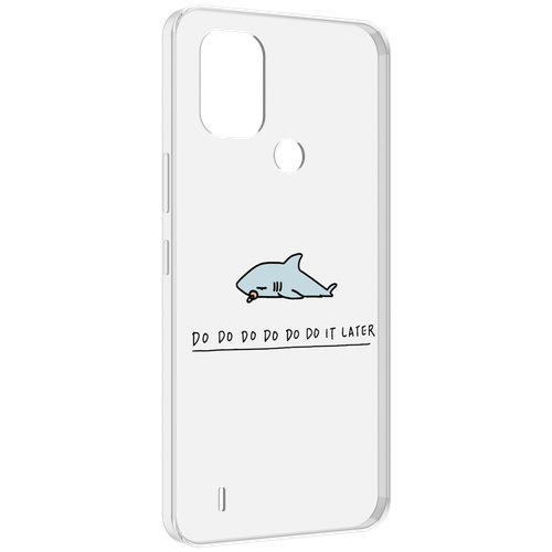 Чехол MyPads Мини-акула для Nokia C31 задняя-панель-накладка-бампер