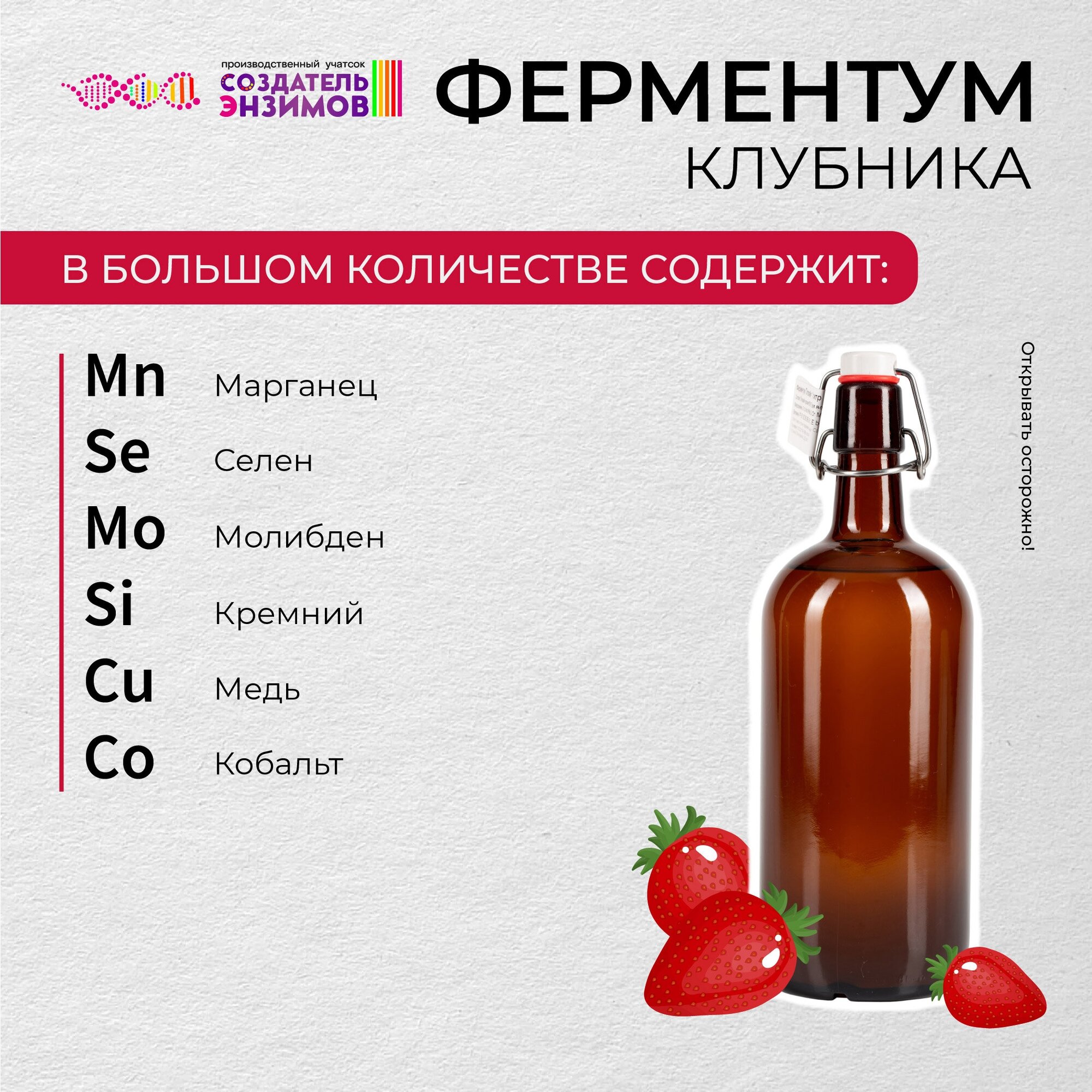 Ферментум Создатель Энзимов Клубника 1 л.