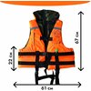 Фото #2 Спасательный жилет POSEIDON FISH Life vest взрослый до 120 кг с подголовником гимс, Беларусь