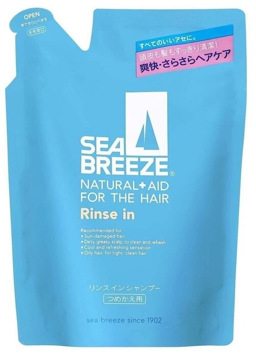 Shiseido шампунь-кондиционер Sea Breeze  от перхоти с ментолом, 400 мл