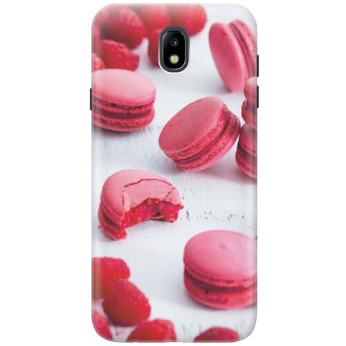 фото Gosso ультратонкий силиконовый чехол-накладка для samsung galaxy j7 (2017) с принтом "малиновые макаруны"