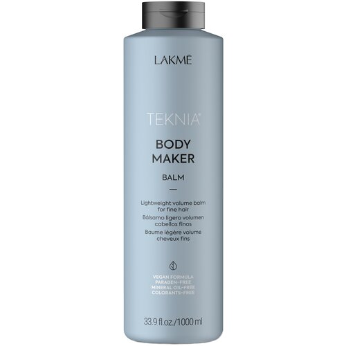 Lakme бальзам Teknia Body Maker для придания объема тонким волосам, 1000 мл lakme body maker бальзам формула веган 300мл lakme