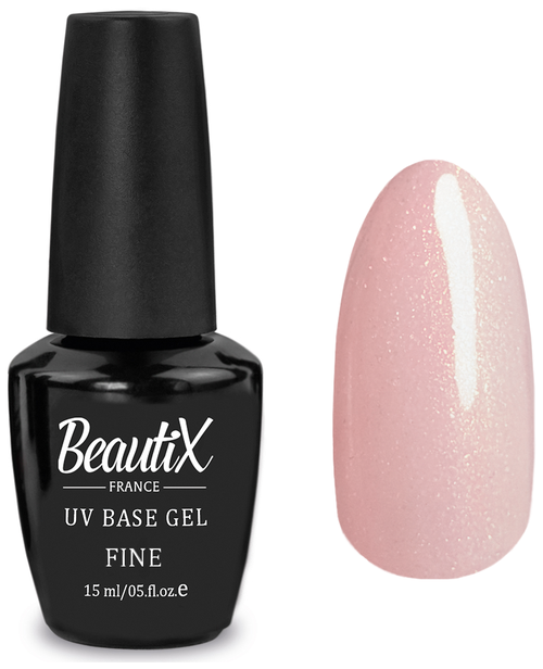Beautix Базовое покрытие UV Base Gel Fine, розовый, 15 мл
