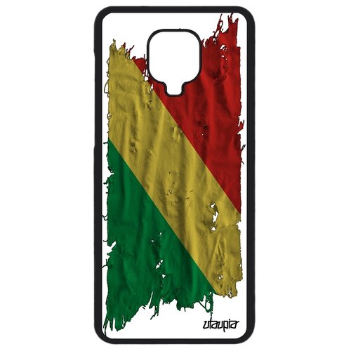 фото Чехол на телефон xiaomi redmi note 9 pro, "флаг конго браззавиль на ткани" патриот utaupia