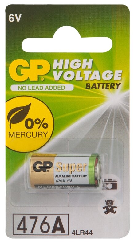 Батарейка GP 4LR44 (476AF A544 V4034PX PX28A) 6V алкалиновая BC1