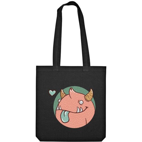 Сумка шоппер Us Basic, черный сумка влюблённый розовый монстр зеленое яблоко