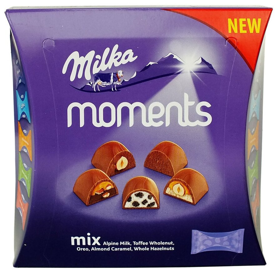 Шоколадные конфеты Milka Moments Mini Mix / Милка Моментс Мини Микс 97гр (Польша) - фотография № 3