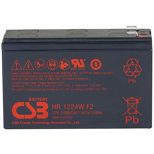 Аккумуляторная батарея CSB HR1224W F2 F1