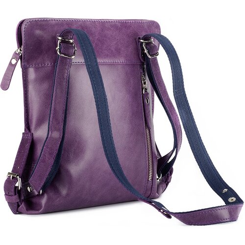 фото Рюкзак кожинка, натуральная кожа, фиолетовый