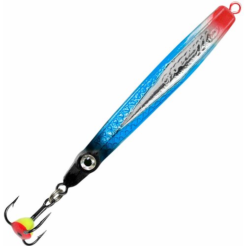 Блесна для рыбалки зимняя AQUA Штык 9,0g, цвет 01 (серебро, синий флюрик, черный металлик) 1 штука.