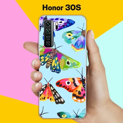 силиконовый чехол бабочки на honor 30s Силиконовый чехол на Honor 30S Бабочки 13 / для Хонор 30С