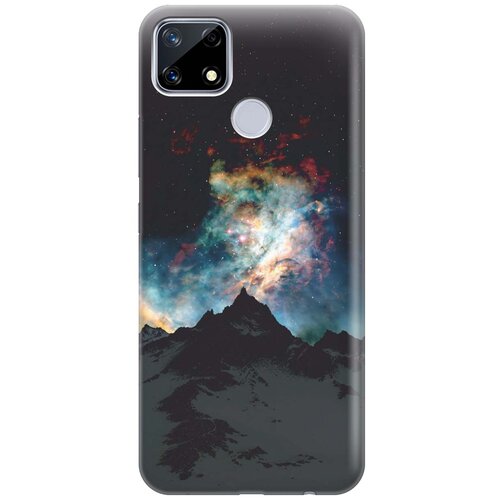 фото Cиликоновый чехол на realme 7i / рилми 7 ай с принтом "горы и звезды" gosso
