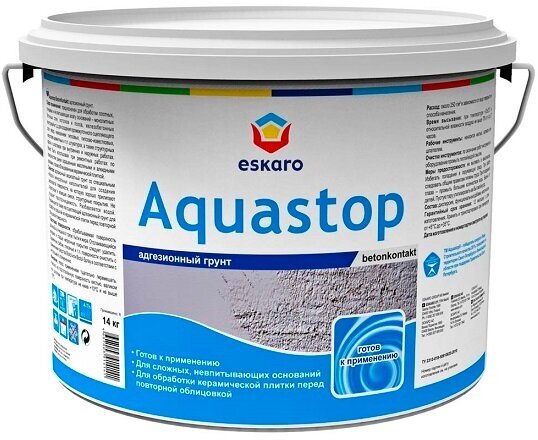 Грунт адгезионный eskaro aquastop betoncontaсt 1,5кг, арт.13946