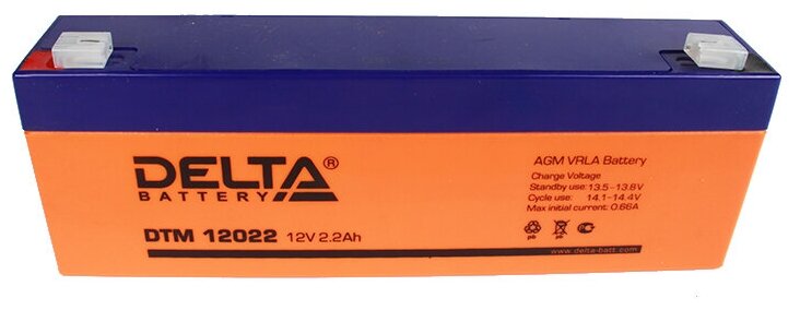 Аккумуляторная батарея DELTA Battery DTM 12022 12В 2.2 А·ч - фото №3