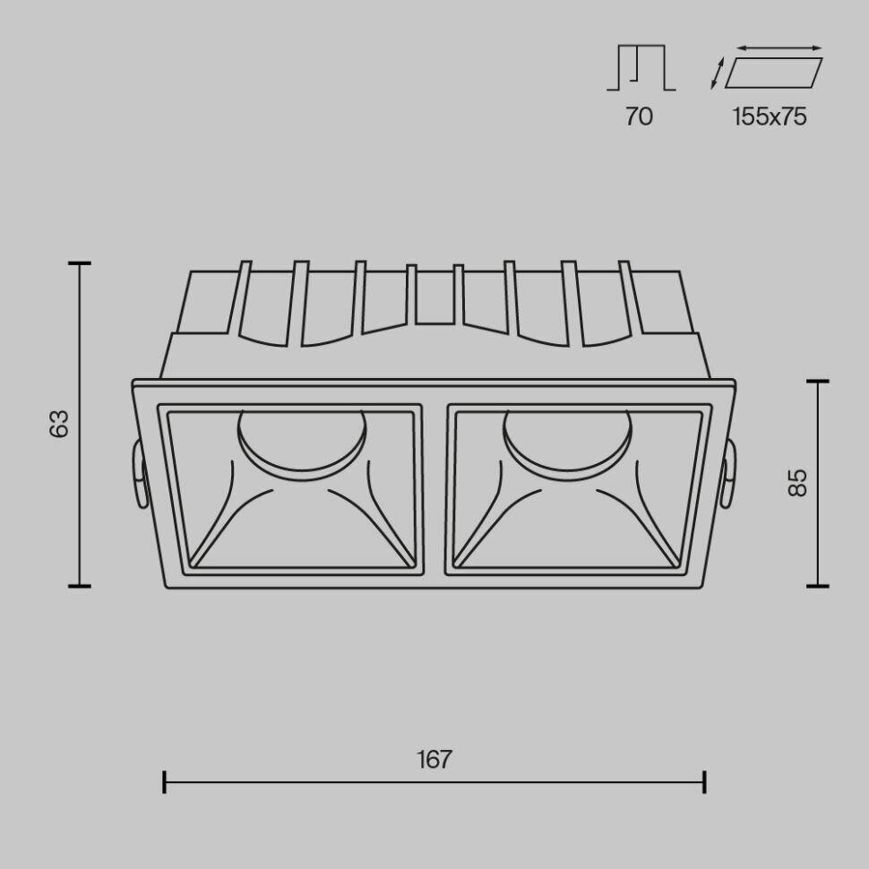 Встраиваемый светильник Maytoni ALFA LED DL043-02-15W4K-D-SQ-W - фото №12
