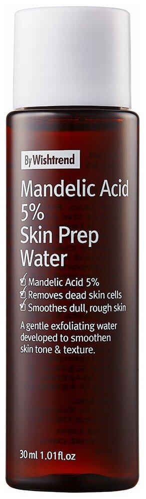 By Wishtrend Вода косметическая с миндальной кислотой Mandelic Acid 5% Skin Prep, 30 мл