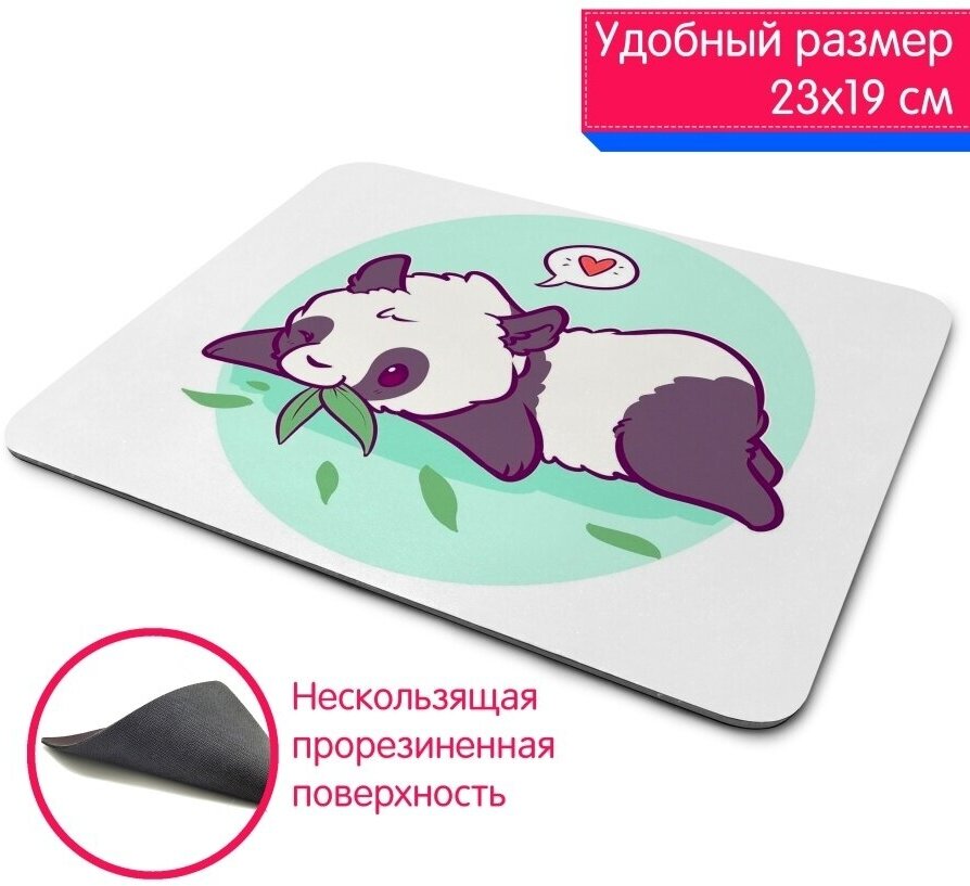 Большой игровой компьютерный коврик для мыши с рисунком Панда