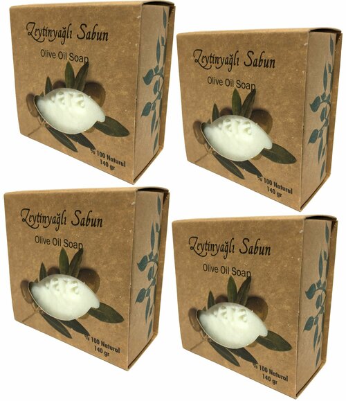 Dara Sabun Натуральное Турецкое мыло олива 4 шт. питание кожи, Olive Soap, 140 гр. Дара сабун