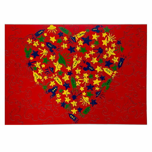 Active Puzzles Деревянный пазл Космическая Любовь 21*15 см, 70 элементов Cosmic-love-puzzles