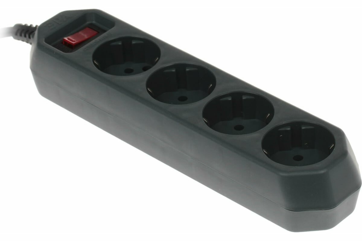 ЭРА Сетевой фильтр USF-M-4es-1.5m-B черный Б0019740 — фото 1