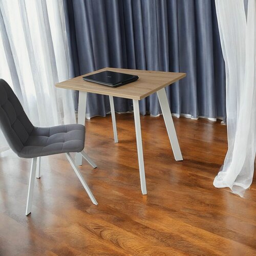 Изображение товара Игровой компьютерный стол/ Лофт, 80*60 см, цвет столешницы Дуб Сонома, Ножки ник белые