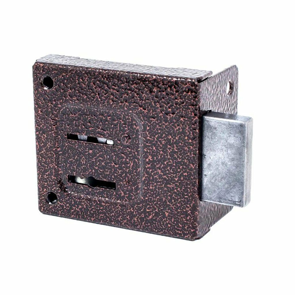 Замок накладной дверной ПТимаш ЗН4-1 сувальдный медь Россия