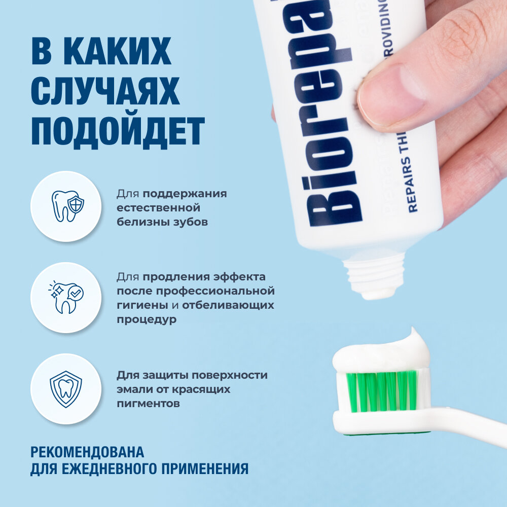 Зубная паста Biorepair PRO White, сохраняющая белизну эмали, 75 мл — фото 1