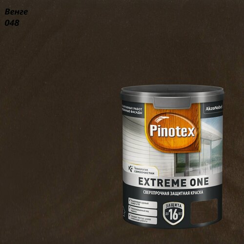Изображение товара Краска сверхпрочная для деревянных фасадов Pinotex Extreme One (0,9л) венге 048