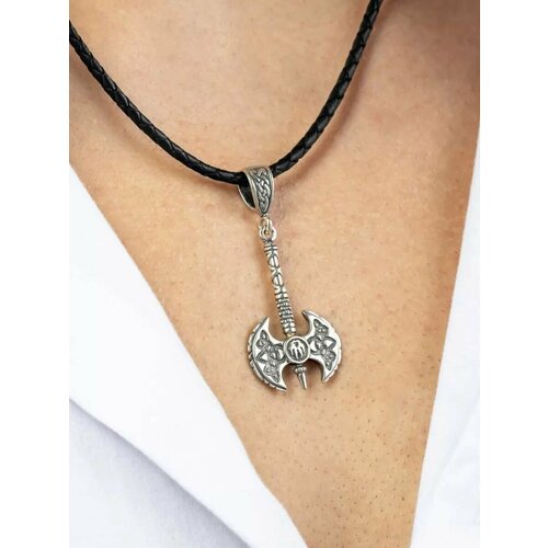 Подвеска TOP CRYSTAL, серебро, 925 проба, оксидирование, размер 5.5 см., серебристый