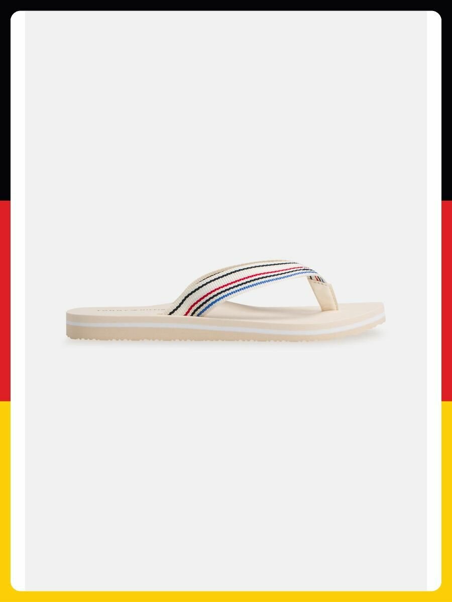 Шлёпанцы TOMMY HILFIGER, размер 40 EU, бежевый