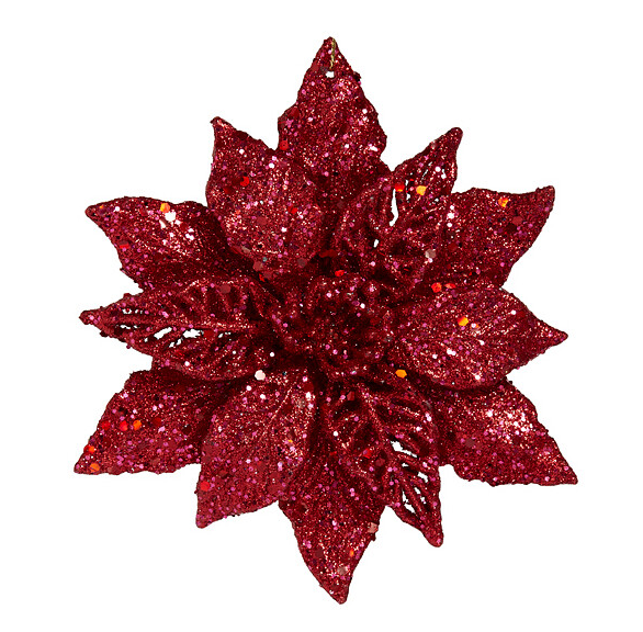 Пуансеттия красная искристая 118х2х13 см AR2116RD