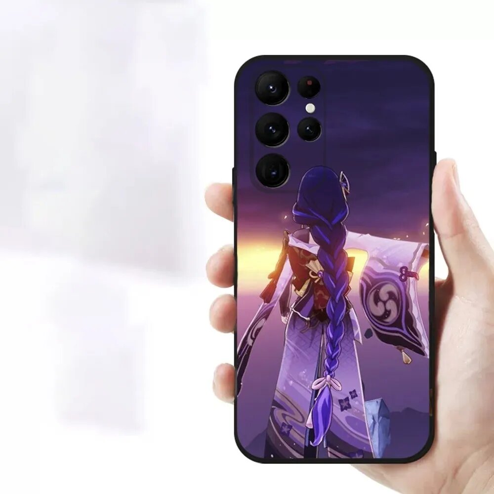 Чехол Samsung S23 5G Genshin Impact Raiden Shogun, черный