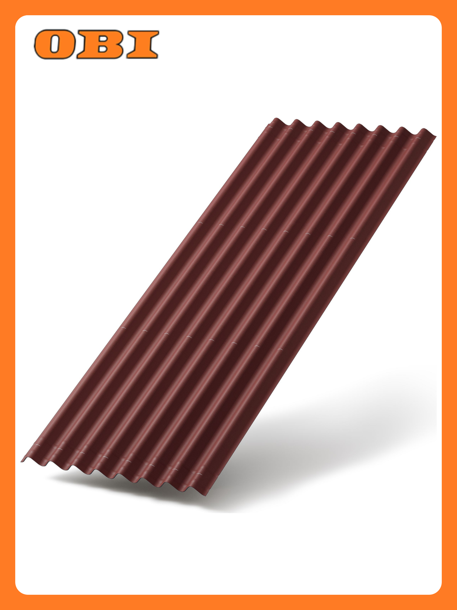 Лист кровельный скатный Ондулин DIY красный 1830х760 мм 122 кв. м