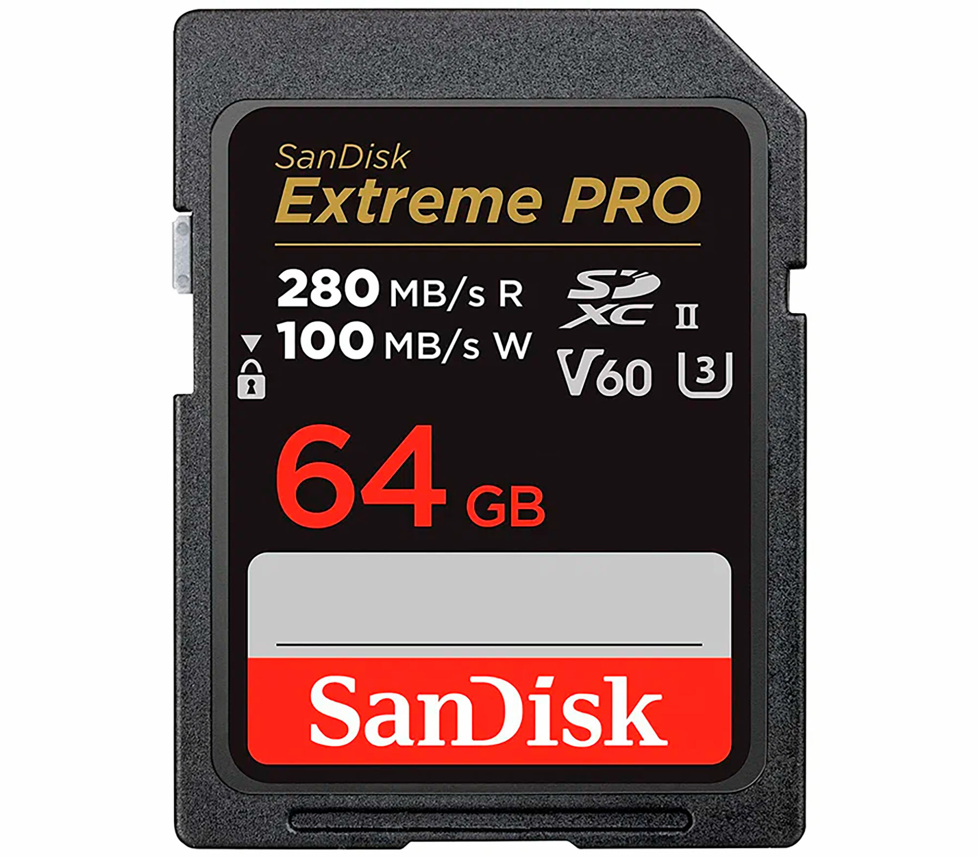 Карта памяти SanDisk SDXC 64GB Extreme PRO UHS-II V60, 280/100MB/s