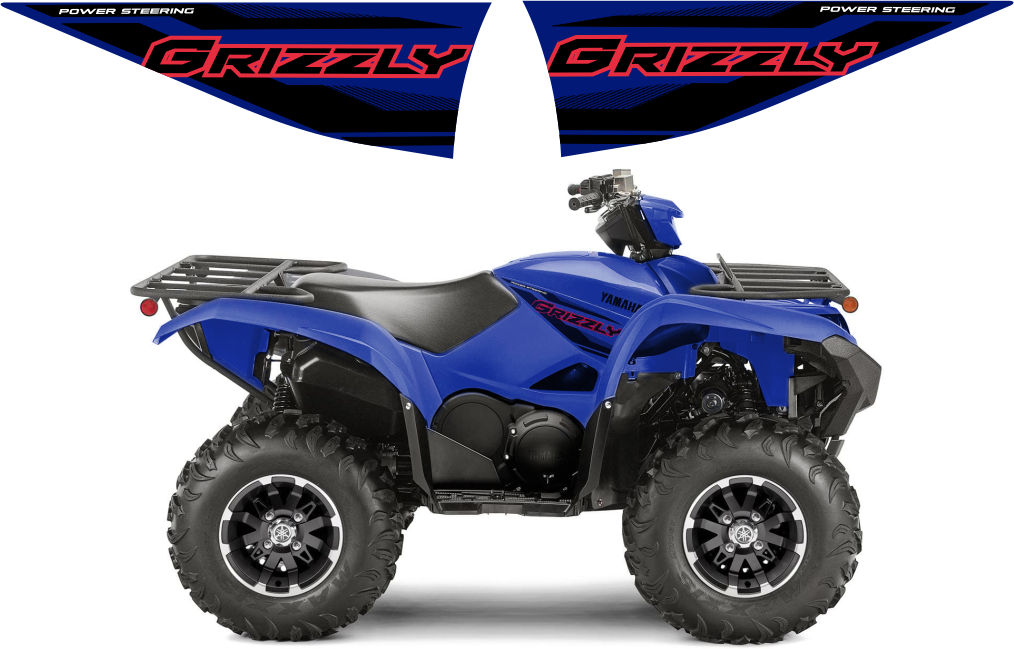 Комплект наклеек Yamaha Grizzly синий