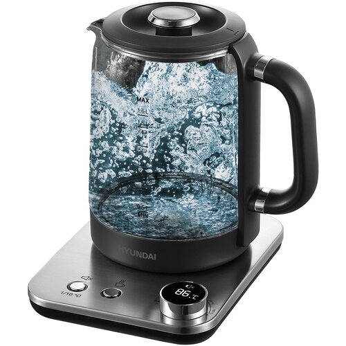 Чайник электрический Hyundai HYK-G5401 2200 Вт серебристый 17 л пластикстекло 447100₽